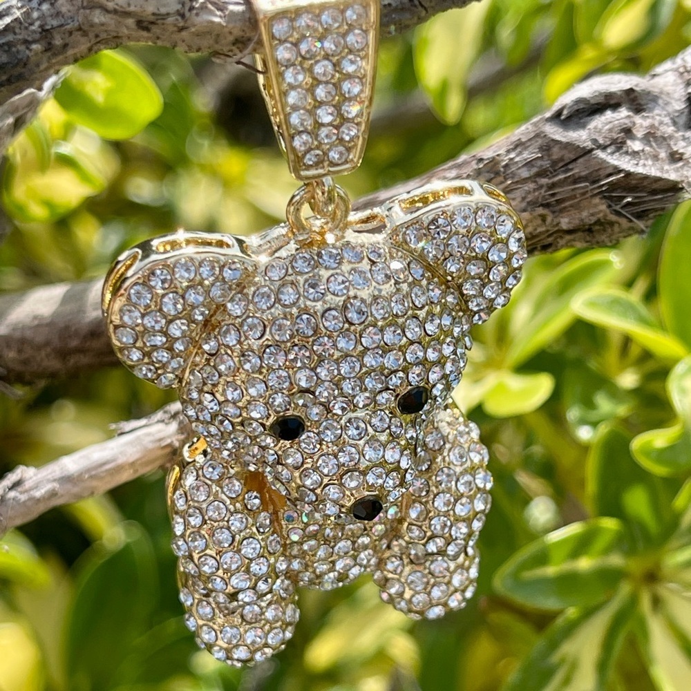 14K Gold Plated Bling Bling Bear Charm - Picture 8 of 14
